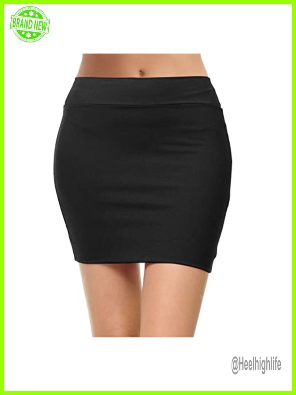 Women's Bodycon Mini Pencil Skirt High Waisted Stretchy Club Work
